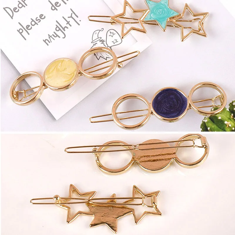 New Women Alloy Hair Clip Cute Round Star Alloy Barrette Fashion Girls Hair Accessories Headwear Hair Band
New Women Alloy Hair Clip Cute Round Star Alloy Barrette Fashion Girls Hair Accessories Headwear Hair Band