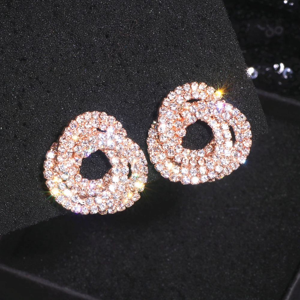 Fashion Geometric Circle Crystal Stud Earrings For Women Gold Color Big Earrings Wedding Party Jewelry Accessories Brincos WX214
Fashion Geometric Circle Crystal Stud Earrings For Women Gold Color Big Earrings Wedding Party Jewelry Accessories Brincos WX214