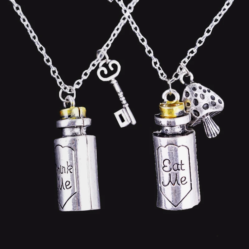Alice in Wonderland Necklace Eat Me Drank Me Charms Pendant Necklace Alloy Bottle Pendant Choker Women Girl Jewelry
Alice in Wonderland Necklace Eat Me Drank Me Charms Pendant Necklace Alloy Bottle Pendant Choker Women Girl Jewelry