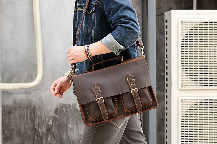 crazy horse leather briefcase (2)