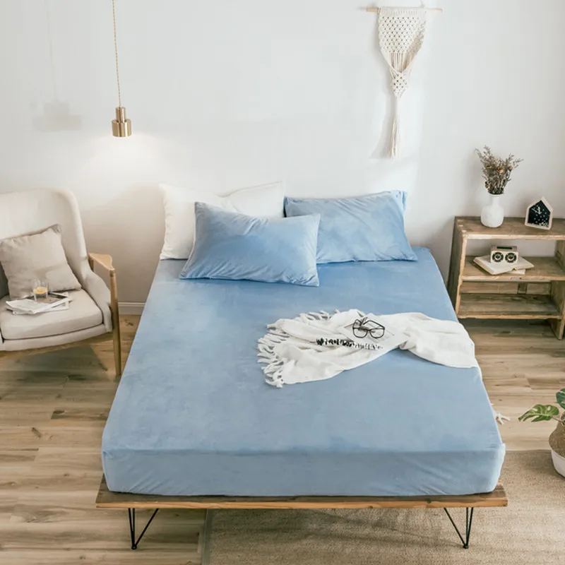 Solid Color Super Soft Warm Crystal Velvet High Quality Pillowcase Fitted Sheet With Rubber Mattress Cover Bed Decoration
Solid Color Super Soft Warm Crystal Velvet High Quality Pillowcase Fitted Sheet With Rubber Mattress Cover Bed Decoration