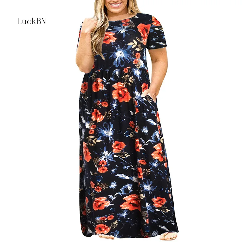 3XL-9XL Plus Size Dress Women Clothes Fashion Party Long Maxi Dresses Autumn Large Size Flower Print Pocket Loose Dress Vestidos
3XL-9XL Plus Size Dress Women Clothes Fashion Party Long Maxi Dresses Autumn Large Size Flower Print Pocket Loose Dress Vestidos