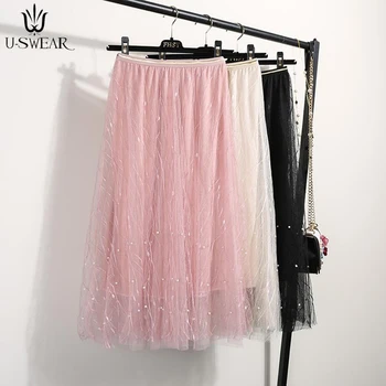 U-SWEAR women long tulle skirt summer 2020 new pink black 3 layers casual Boho lace embroidery tutu skirt faldas mujer moda
U-SWEAR women long tulle skirt summer 2020 new pink black 3 layers casual Boho lace embroidery tutu skirt faldas mujer moda