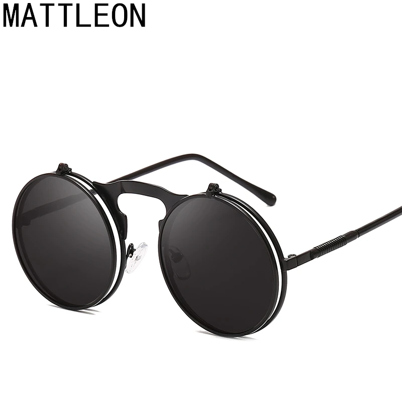 Retro Steampunk Circle Vintage Round Flip Up Sunglasses Women Men Punk Style Sunglass Metal Frame Black Sun Glasses Male UV400
Retro Steampunk Circle Vintage Round Flip Up Sunglasses Women Men Punk Style Sunglass Metal Frame Black Sun Glasses Male UV400