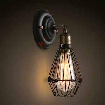 American country retro simple small iron cage Restaurant bar Aisle Corridor wall lamp
American country retro simple small iron cage Restaurant bar Aisle Corridor wall lamp
