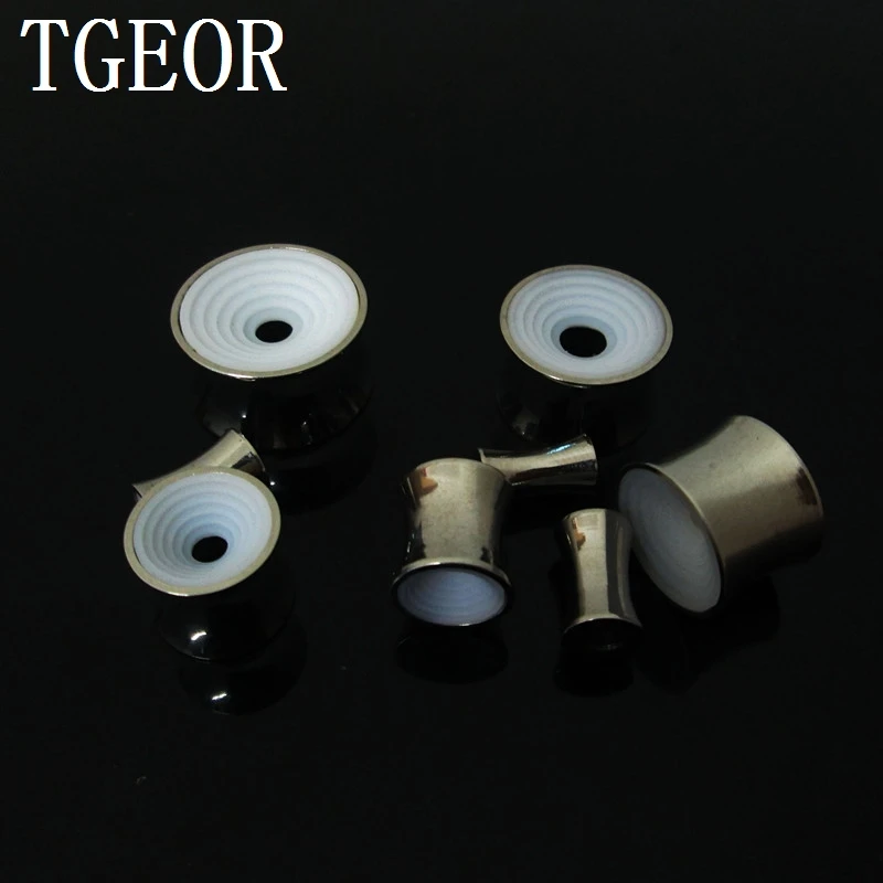 1pcs mixed gauges double flare with white acrylic no screw ear tunnels stainless Steel Flesh Tunnel
1pcs mixed gauges double flare with white acrylic no screw ear tunnels stainless Steel Flesh Tunnel