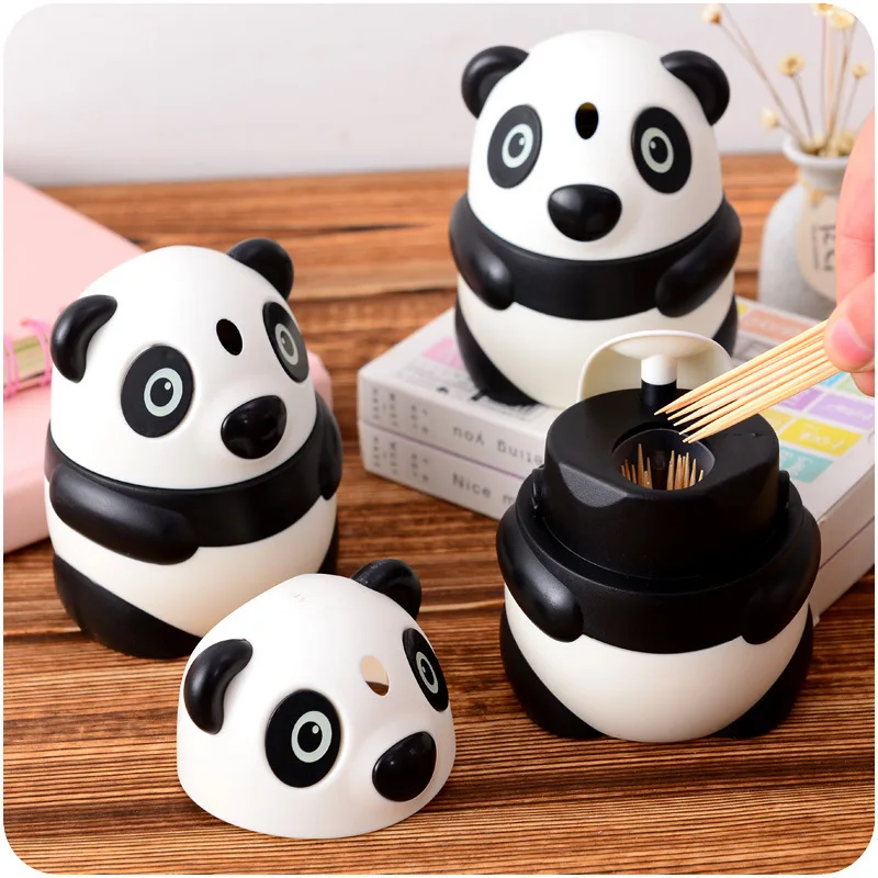 Lovely Panda Cotton Swabs Toothpick Box ABS Automatic Toothpick Bottle Toothpick Holders B
Lovely Panda Cotton Swabs Toothpick Box ABS Automatic Toothpick Bottle Toothpick Holders B