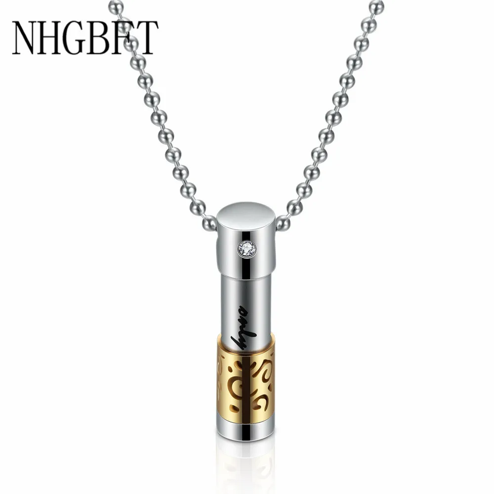NHGBFT Stainless Steel Urn Keepsake Pendant Women Mens Cylinder Perfume Bottle Pendant Necklace Jewelry Dropshipping
NHGBFT Stainless Steel Urn Keepsake Pendant Women Mens Cylinder Perfume Bottle Pendant Necklace Jewelry Dropshipping