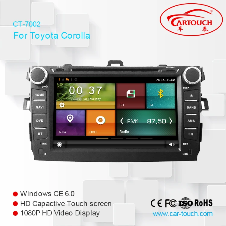 Two Din 8 Inch Car DVD Player For TOYOTA COROLLA 2007-2011 With 3G Host Radio GPS Navigation FM/AM RDS Bluetooth 1080P Ipod Map
Two Din 8 Inch Car DVD Player For TOYOTA COROLLA 2007-2011 With 3G Host Radio GPS Navigation FM/AM RDS Bluetooth 1080P Ipod Map