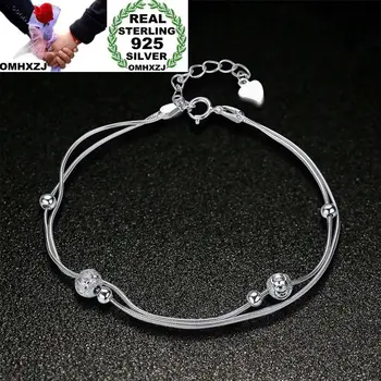OMHXZJ Wholesale Personality Fashion OL Woman Girl Party Wedding Gift Silver Beads Two Lines 925 Sterling Silver Bracelet BR14
OMHXZJ Wholesale Personality Fashion OL Woman Girl Party Wedding Gift Silver Beads Two Lines 925 Sterling Silver Bracelet BR14