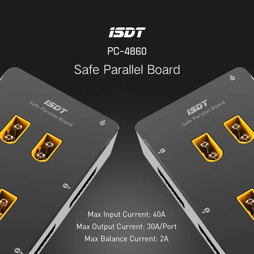ISDT PC-4860 1-8S Safe Parallel Board XT60 Plug Parallel Charging Board For SC-608 SC-620 Drone Accessories
ISDT PC-4860 1-8S Safe Parallel Board XT60 Plug Parallel Charging Board For SC-608 SC-620 Drone Accessories