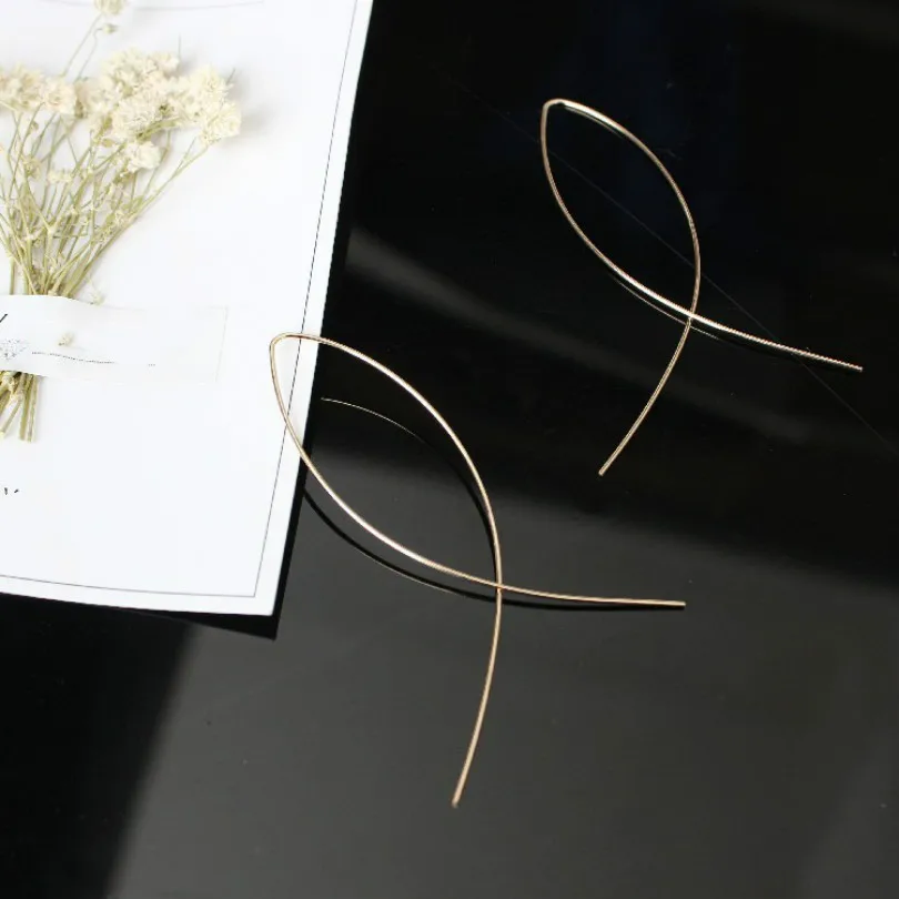 Korean Fashion Jewelry Fish Line Cross Earrings Handmade Statement Elegant Earrings Female Geometric Earrings Wholesale
Korean Fashion Jewelry Fish Line Cross Earrings Handmade Statement Elegant Earrings Female Geometric Earrings Wholesale