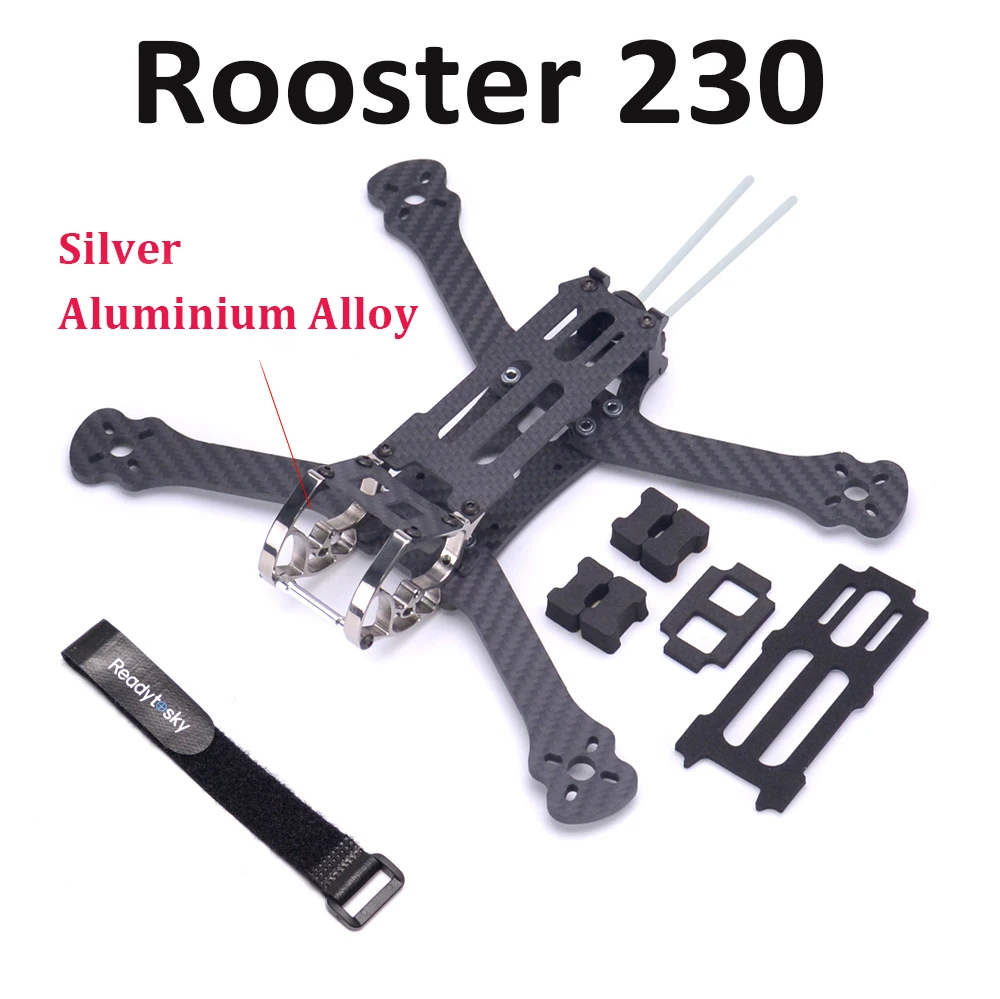 Rooster 230 wheelbase 225 225mm 5" 5 Inch FPV Racing Drone Quadcopter Freestyle Frame with Aluminium Alloy
Rooster 230 wheelbase 225 225mm 5" 5 Inch FPV Racing Drone Quadcopter Freestyle Frame with Aluminium Alloy