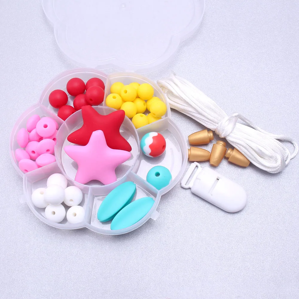 MHS.SUN Kid Silicone Beads Kits Set For Jewelry Making Multitype Girls Teething Teether Beads For Chewing Pacifier Chain Making
MHS.SUN Kid Silicone Beads Kits Set For Jewelry Making Multitype Girls Teething Teether Beads For Chewing Pacifier Chain Making