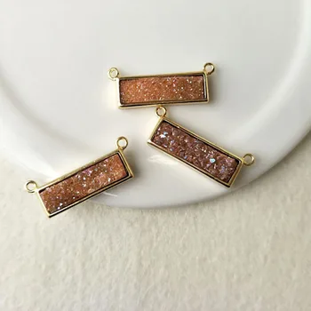 5pcs Gold color Slim Rectangle Agat e Druzy Bar Geode Pendant Connector Double Bail DIY Making Bracelet necklace Jewelry CT80
5pcs Gold color Slim Rectangle Agat e Druzy Bar Geode Pendant Connector Double Bail DIY Making Bracelet necklace Jewelry CT80
