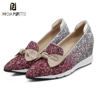 Prova Perfetto Sexy Wedges High Heels Shoes Woman Pumps Bowtie Sequined Cloth Wedding Party Shoes Fashion Night Club Prom Pumps
Prova Perfetto Sexy Wedges High Heels Shoes Woman Pumps Bowtie Sequined Cloth Wedding Party Shoes Fashion Night Club Prom Pumps