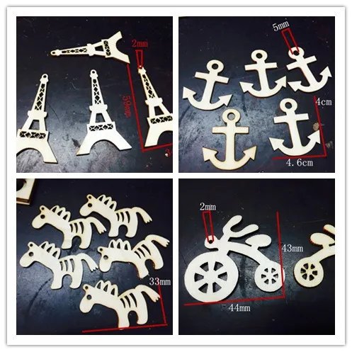 25Pcs Natural Wood Chips With Top hole tower/ horse/ biycle/ anchor for Wall Stick Natural Wooden Ornament Wood DIY Craft
25Pcs Natural Wood Chips With Top hole tower/ horse/ biycle/ anchor for Wall Stick Natural Wooden Ornament Wood DIY Craft