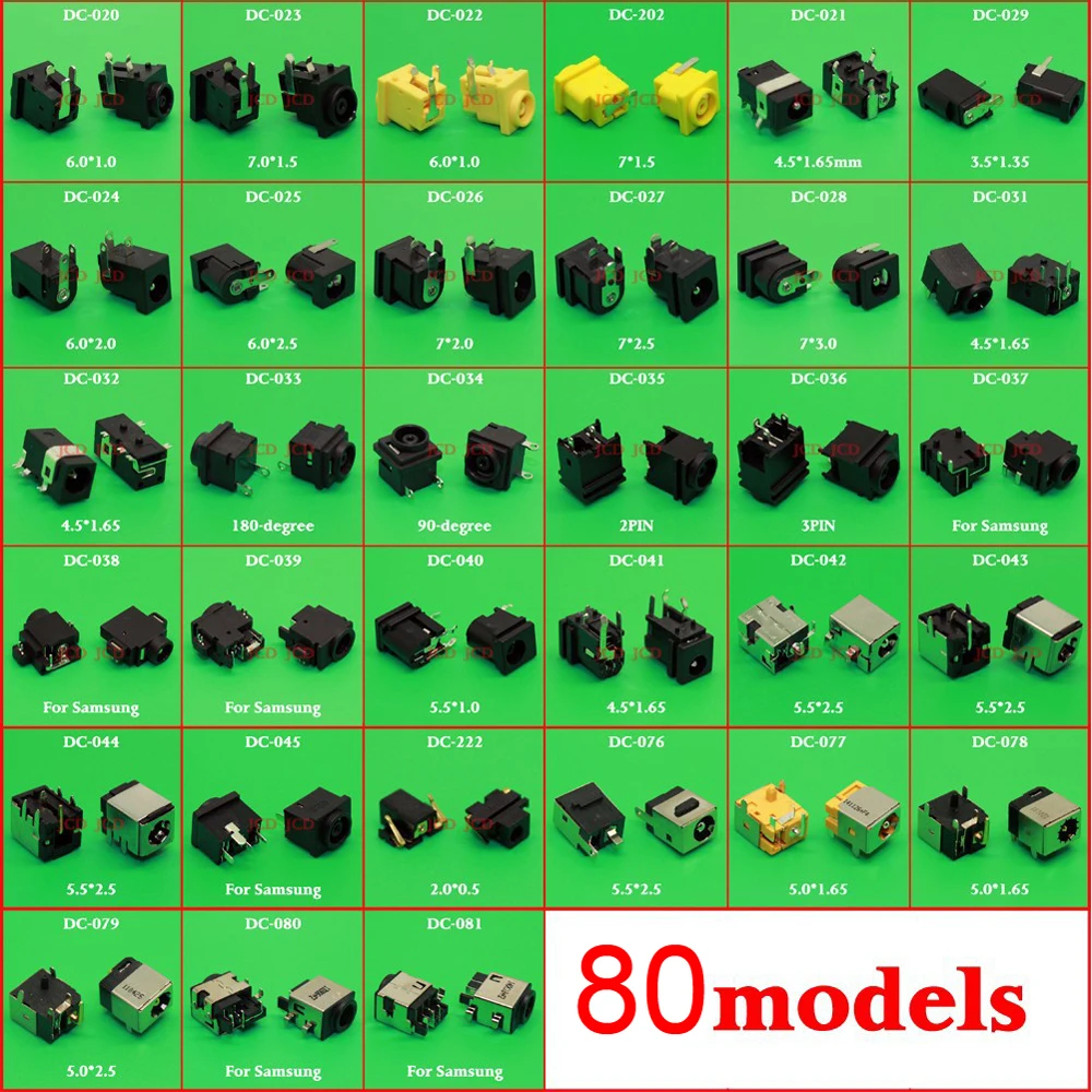 80models,160pcs,Tablet PC MID Laptop DC Power Jack Connector for Samsung/Asus/Acer/HP/Toshiba/Dell/Sony/Lenovo/...
80models,160pcs,Tablet PC MID Laptop DC Power Jack Connector for Samsung/Asus/Acer/HP/Toshiba/Dell/Sony/Lenovo/...