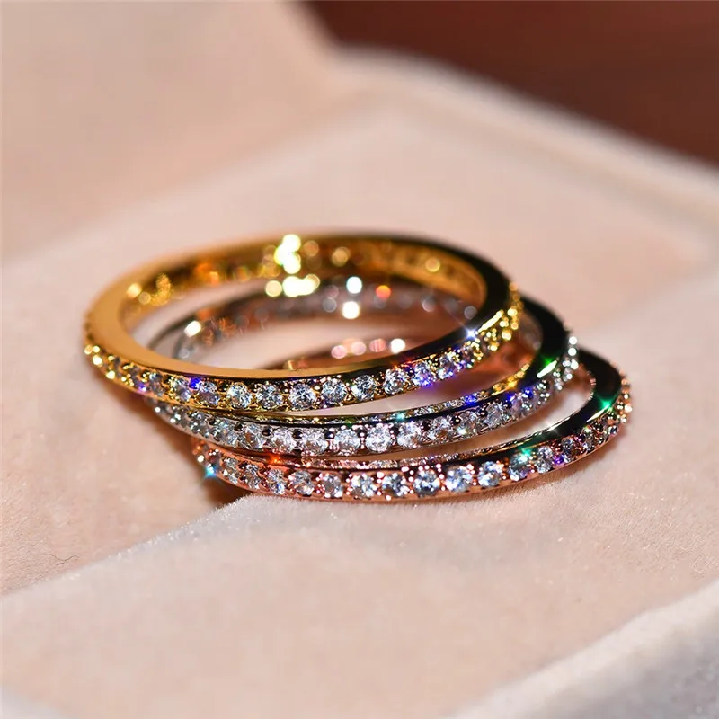 Luxury Female Crystal Zircon Wedding Ring Set 3pcs Silver Gold Color Bridal Sets Promise Love Engagement Rings For Women
Luxury Female Crystal Zircon Wedding Ring Set 3pcs Silver Gold Color Bridal Sets Promise Love Engagement Rings For Women