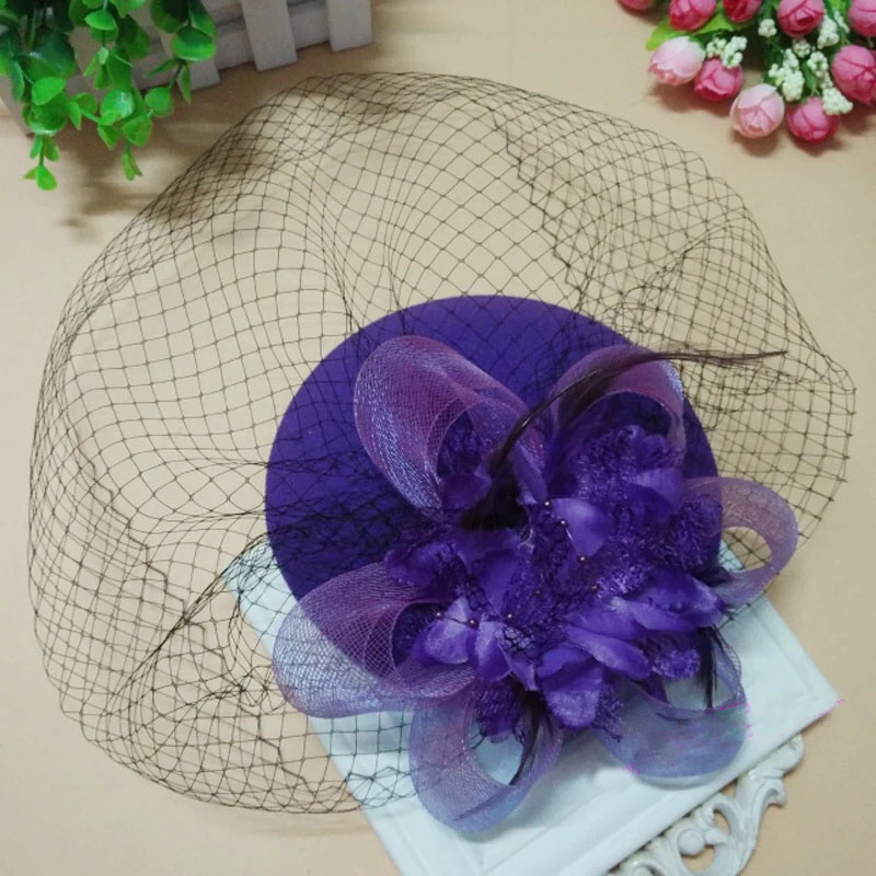 2019 Elegant Women Bridal Hats and Fascinators Purple Feather Pearls Beaded Evening Party Hat In Stocks
2019 Elegant Women Bridal Hats and Fascinators Purple Feather Pearls Beaded Evening Party Hat In Stocks