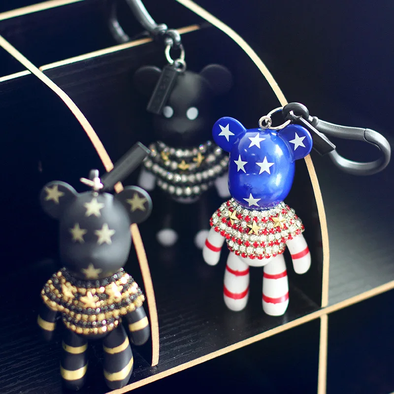 Handmade Rhinestone Dolls Bomgom Bear Keychains Crystal Resin Popobe Gloomy Bear Key Ring Holder Charm Car Key Chains Pendant
Handmade Rhinestone Dolls Bomgom Bear Keychains Crystal Resin Popobe Gloomy Bear Key Ring Holder Charm Car Key Chains Pendant