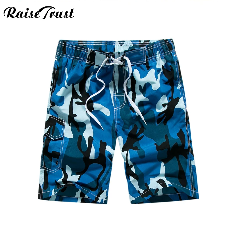 

Raise Trust New Fashion Hot Sell Beach Shorts Print camouflage Short Pants For Men loose casual beach shorts Swimwear 1706#
