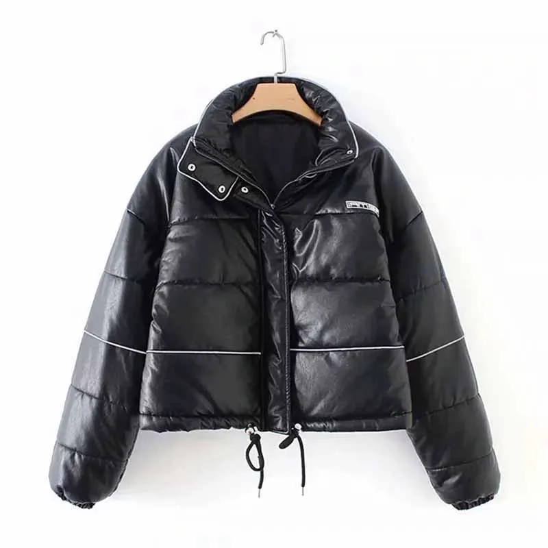 2019 Fashion Winter Short Parkas Women Faux leather Down cotton jacket Stand collar Thicken Students Cotton Coat Plus size G487
2019 Fashion Winter Short Parkas Women Faux leather Down cotton jacket Stand collar Thicken Students Cotton Coat Plus size G487