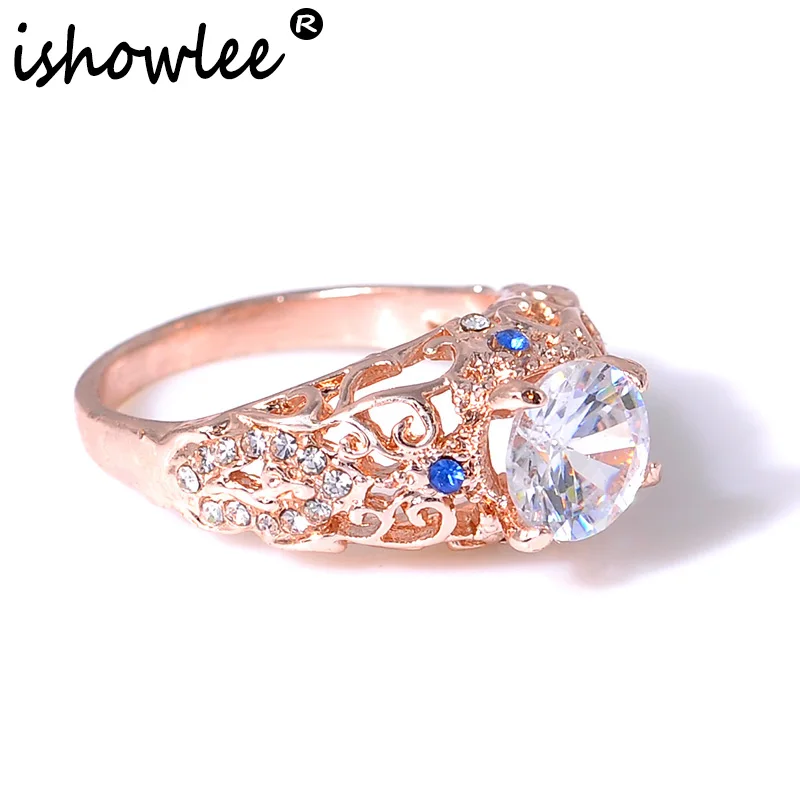 ISHOWLEE Hollow out Crystal Rings for Women Accessories Rose Gold 585 Rhinestones Flower Vine Rings with Stones Jewelry jzb21
ISHOWLEE Hollow out Crystal Rings for Women Accessories Rose Gold 585 Rhinestones Flower Vine Rings with Stones Jewelry jzb21