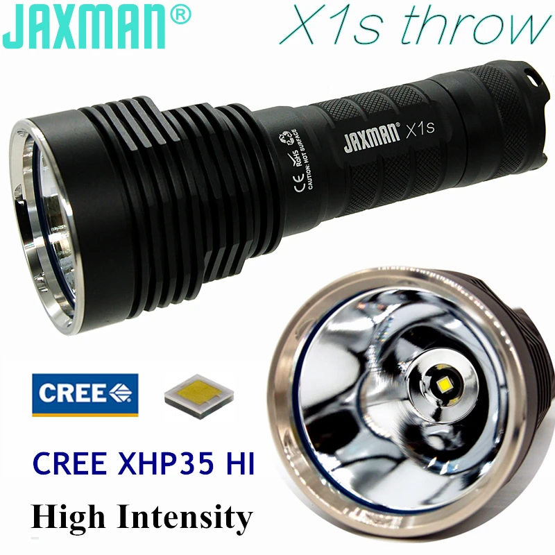 Jaxman X1s throw shots version CREE XHP35 HI 26650/18650 LED flashlight hunting lights
Jaxman X1s throw shots version CREE XHP35 HI 26650/18650 LED flashlight hunting lights