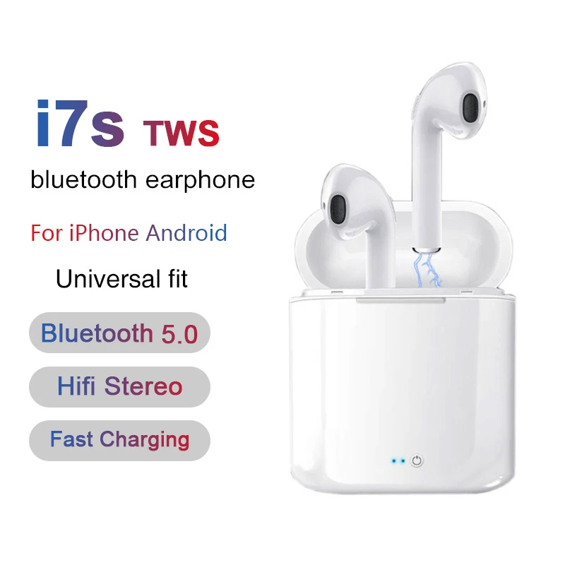 New i7s TWS Wireless Bluetooth Earphone Stereo Earbud Headset With Charging Box For All Bluetooth Smart phone earphone
New i7s TWS Wireless Bluetooth Earphone Stereo Earbud Headset With Charging Box For All Bluetooth Smart phone earphone