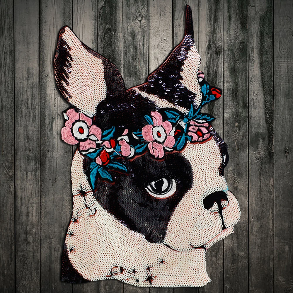 New Big garland puppy Embroidery lace applique paillette fabric sweater clothes patch sequined stickers t-shirt diy decoration
New Big garland puppy Embroidery lace applique paillette fabric sweater clothes patch sequined stickers t-shirt diy decoration