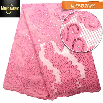 African Lace Fabric High Quality Nigeria Net Lace with beads French tulle mesh Lace Fabric for Dress NL10749 
African Lace Fabric High Quality Nigeria Net Lace with beads French tulle mesh Lace Fabric for Dress NL10749