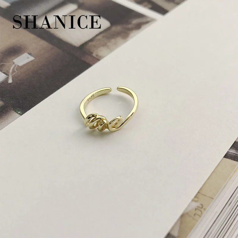 SHANICE Gold Color S925 sterling silver geometry European and American fashion simple Love Lock opening adjustable ring
SHANICE Gold Color S925 sterling silver geometry European and American fashion simple Love Lock opening adjustable ring