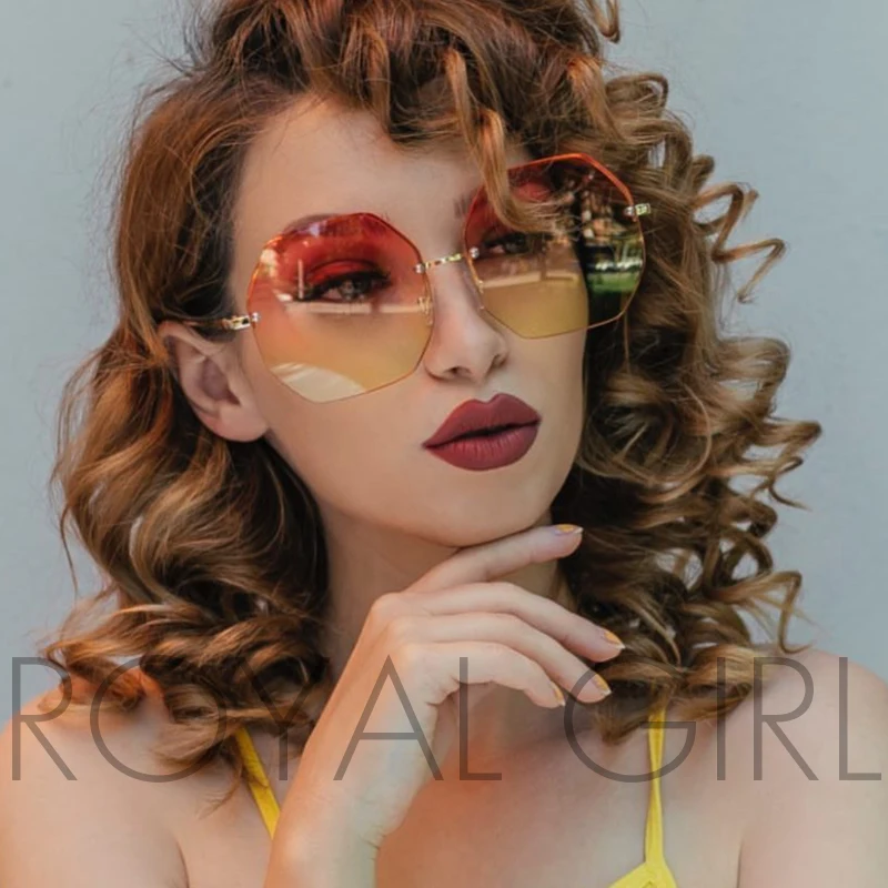 ROYAL GIRL Stylish Rimless Sunglasses Women Oversize Square Shape Sun Glasses Female Classic Designer Unisex Glasses UV400 ss919
ROYAL GIRL Stylish Rimless Sunglasses Women Oversize Square Shape Sun Glasses Female Classic Designer Unisex Glasses UV400 ss919
