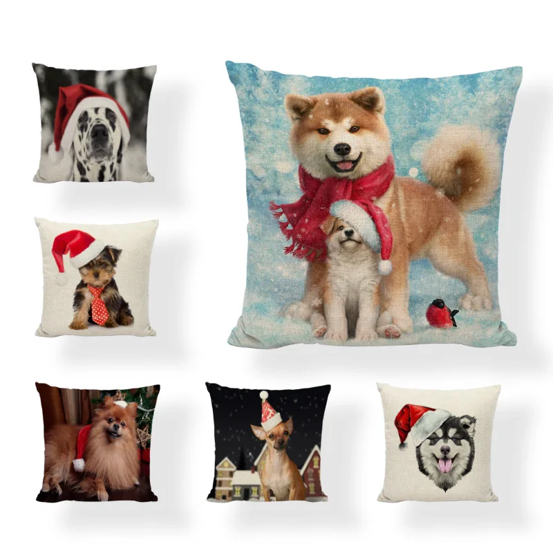 Promotional Christmas Dog Cushion Cover 45x45cm Pomeranian Husky Dog Home Bedroom Sofa Decoration New Year Gift Linen Pillowcase
Promotional Christmas Dog Cushion Cover 45x45cm Pomeranian Husky Dog Home Bedroom Sofa Decoration New Year Gift Linen Pillowcase