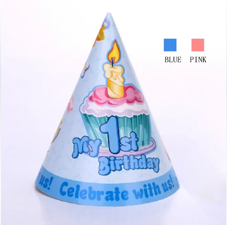 Riscawin 6pcs/lot My 1st Birthday party supplier lovely party decoration cap for 1 year old baby blue or pink color Birthday Hat
Riscawin 6pcs/lot My 1st Birthday party supplier lovely party decoration cap for 1 year old baby blue or pink color Birthday Hat