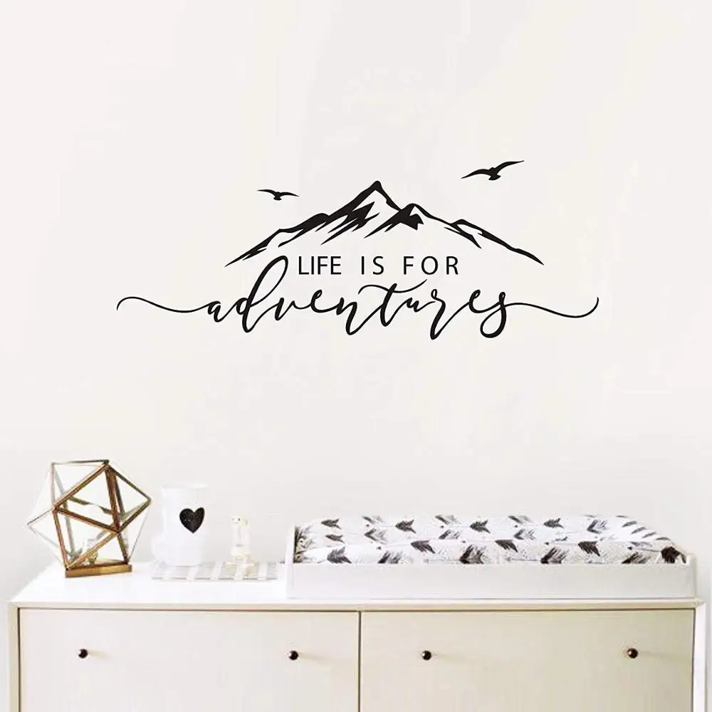 Mountain Wall Sticker Life is for Adventures Room Decoration Flying Birds Adventure Poster Mural Beauty Decor LY1625
Mountain Wall Sticker Life is for Adventures Room Decoration Flying Birds Adventure Poster Mural Beauty Decor LY1625
