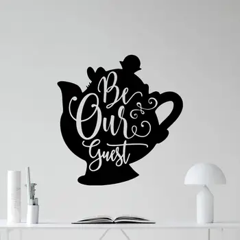 Be Our Guest Wall Decal Sign Beauty The Beast Teapot Quote for living room Kids room Nursery Vinyl decor Stickers G475
Be Our Guest Wall Decal Sign Beauty The Beast Teapot Quote for living room Kids room Nursery Vinyl decor Stickers G475