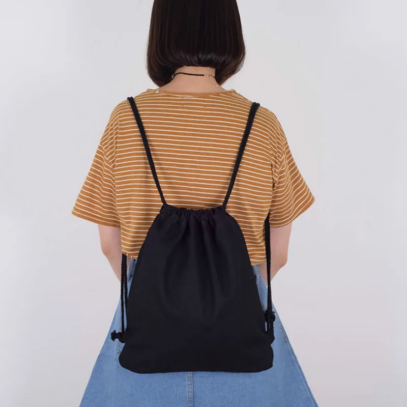 Drawstring Backpack Canvas Women Backpack Black White Teenagers Travel School Drawstring Bag Shopping Travel Bag
Drawstring Backpack Canvas Women Backpack Black White Teenagers Travel School Drawstring Bag Shopping Travel Bag