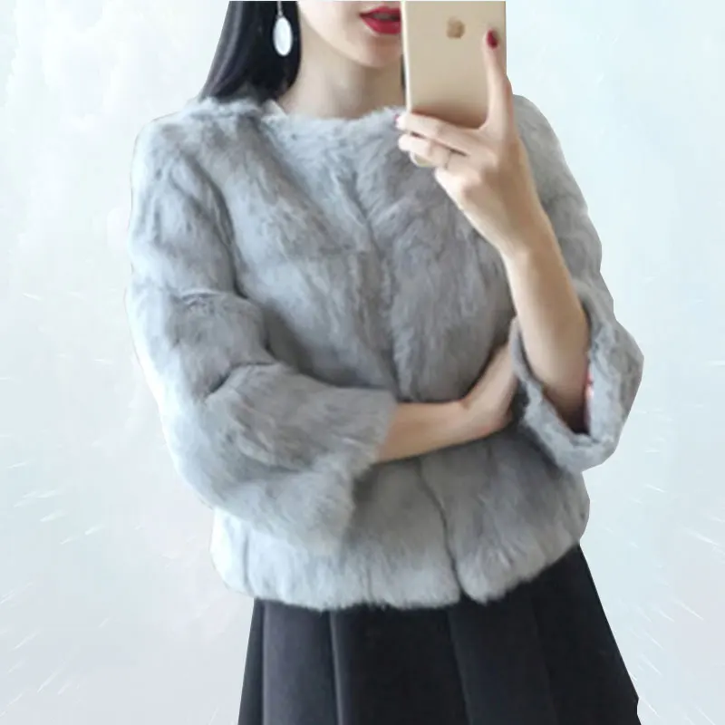Short Full Leather Rabbit Fur Coat Women 2019 Winter Warm Fur Coat Fashion Nine-point Sleeve High Quality Overcoat Female SL310
Short Full Leather Rabbit Fur Coat Women 2019 Winter Warm Fur Coat Fashion Nine-point Sleeve High Quality Overcoat Female SL310