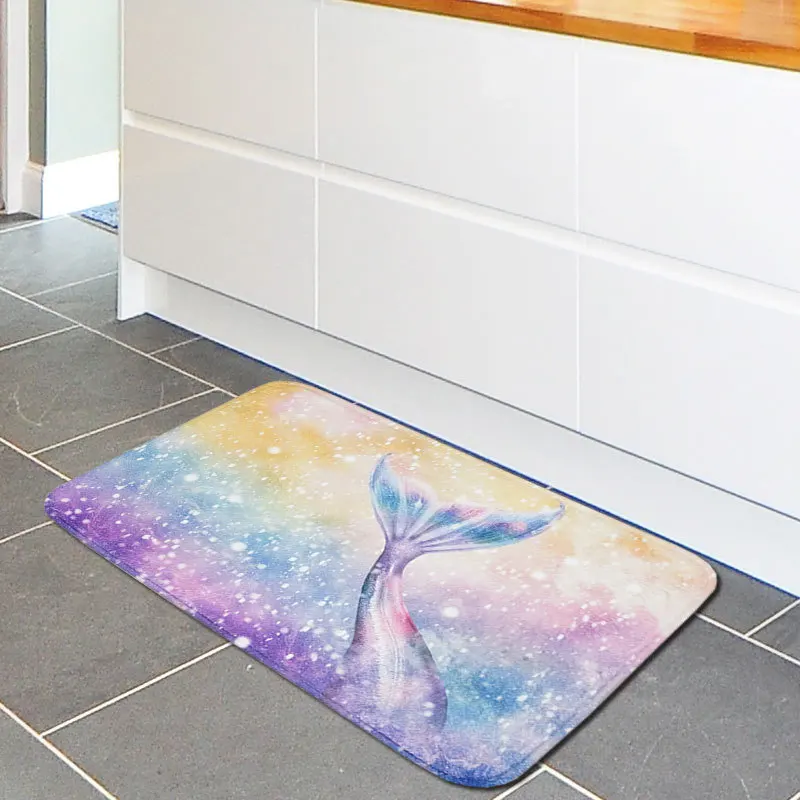 Zeegle Household Mats Fish Tail Doormat Outdoor Rugs Non-slip Kids Room Carpet Bathroom Kitchen Absorbent Floor Mat | Дом и сад