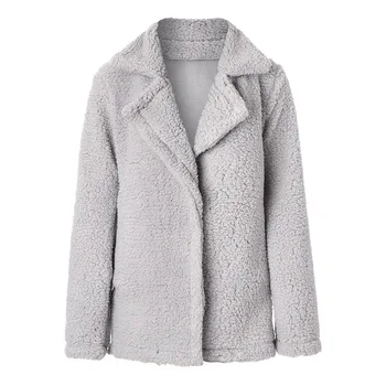 Female Cardigans Windbreaker Fashion Plush Grey Jacket Womens Coats Outerwear Winter Hot Sale Lapel Long Sleeve Thick Wool Blend
Female Cardigans Windbreaker Fashion Plush Grey Jacket Womens Coats Outerwear Winter Hot Sale Lapel Long Sleeve Thick Wool Blend