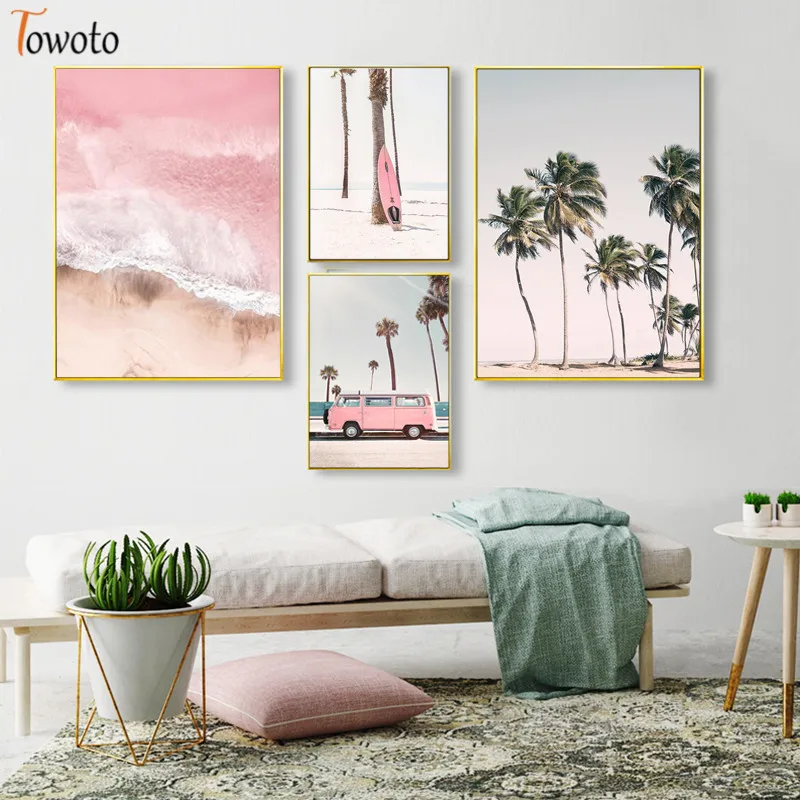 Aerial Pink Ocean View Canvas Painting Modern Tropical Beach Poster Palm Tree Print Coastal Wall Art Nordic Decoration Pictures
Aerial Pink Ocean View Canvas Painting Modern Tropical Beach Poster Palm Tree Print Coastal Wall Art Nordic Decoration Pictures