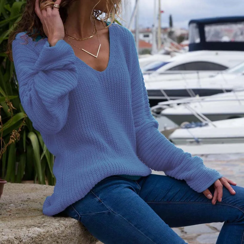 women's winter sweaters Womens pullover Casual Long Sleeve Jumper V Neck Sweaters swetry damskie 
women's winter sweaters Womens pullover Casual Long Sleeve Jumper V Neck Sweaters swetry damskie