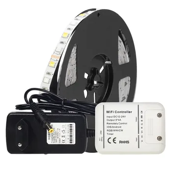 LED Strip 5050 RGB+CCT with Wifi controller set 12V Flexible strip LED light 60LEDs/m,5m/lot Magic home App control
LED Strip 5050 RGB+CCT with Wifi controller set 12V Flexible strip LED light 60LEDs/m,5m/lot Magic home App control