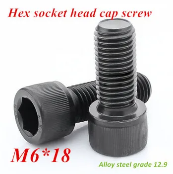 200pcs/lot M6*18mm DIN 912 Hex Socket Head Cap Screw Black Steel Metric Thread Grade 12.9 Fastener
200pcs/lot M6*18mm DIN 912 Hex Socket Head Cap Screw Black Steel Metric Thread Grade 12.9 Fastener