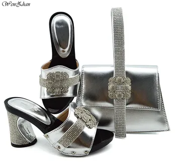 Italian matching shoes and bag set newest charming sliver color african wedding shoe and matching bag sets top selling 9cm B94-5
Italian matching shoes and bag set newest charming sliver color african wedding shoe and matching bag sets top selling 9cm B94-5