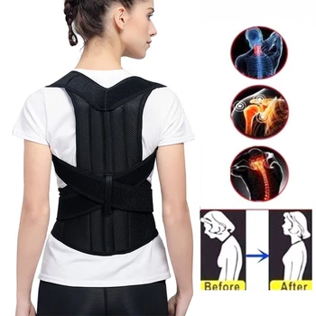 Adjustable Black Back Posture Corrector Shoulder Lumbar Spine Brace Support Belt Back Trainer for Children Adult Unisex
Adjustable Black Back Posture Corrector Shoulder Lumbar Spine Brace Support Belt Back Trainer for Children Adult Unisex