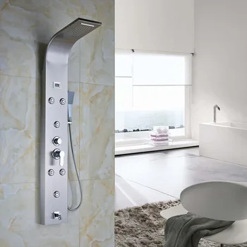 Thermostatic Shower Faucet Solid Brass Bathroom Shower Faucet Panel with Hand Shower Nickel Brushed
Thermostatic Shower Faucet Solid Brass Bathroom Shower Faucet Panel with Hand Shower Nickel Brushed