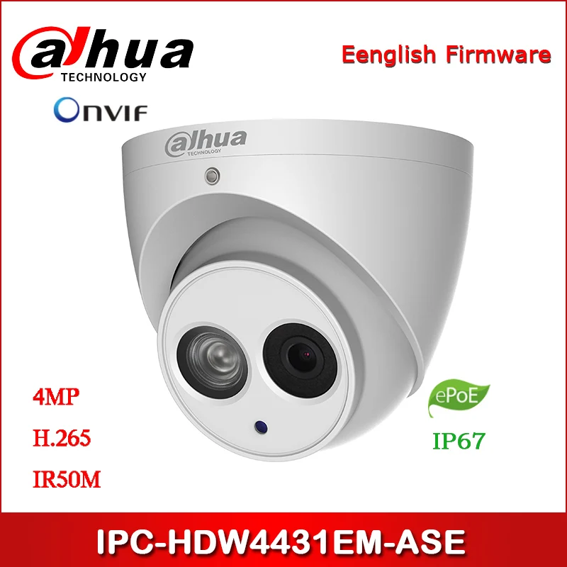 Dahua ip-камера 4MP IPC-HDW4431EM-ASE камера безопасности с сетевой камерой POE | Безопасность и